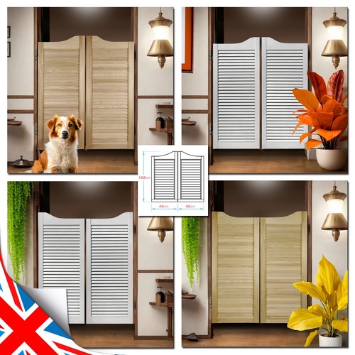 Inch pine louvered saloon - 31.5,