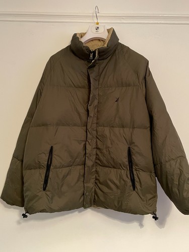 Nautica green cream puffer - nautica,