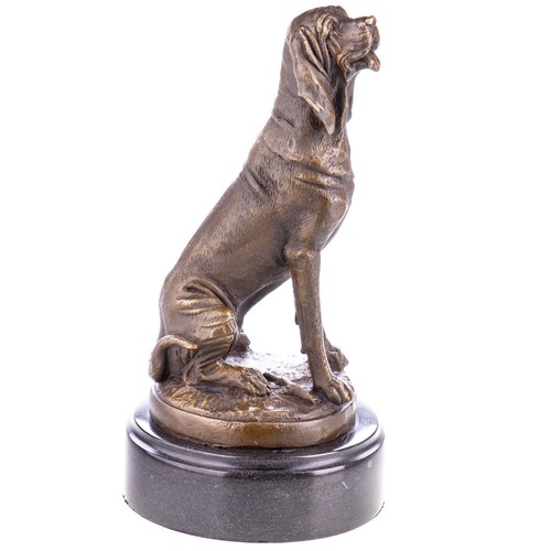 Art deco bronze sculpture dog - art,