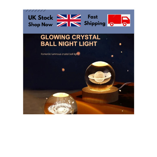 Usb led crystal ball night - crystal,