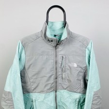 The North Face Jacket Mens Medium Blue Fleece Windwall Windstopper Hiking Hike