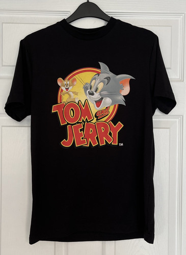 Black tom jerry shirt with - t,