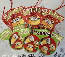 6 x Large Christmas Gift Tags Children Wrapping Presents Minions Despicable Me