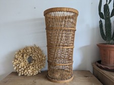 Vintage Tall Woven Wicker