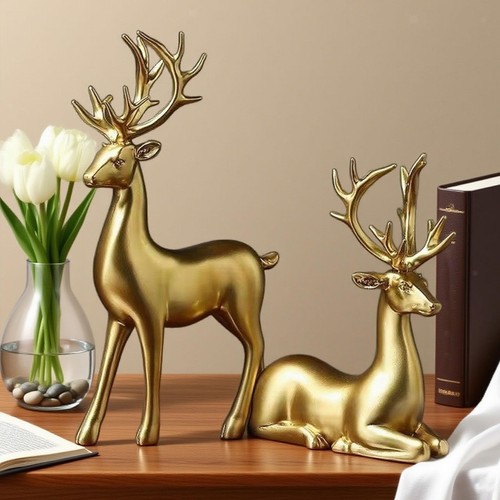 Reindeer statues figurines - 2x,