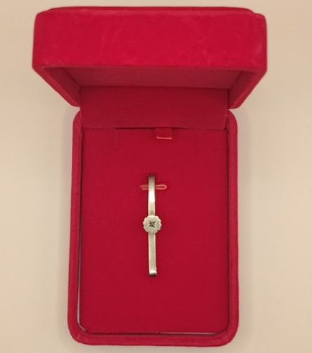 9ct gold diamond brooch tie - diamond,