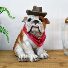 Sitting cowboy bulldog - sitting,