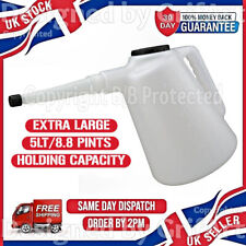 EXTRA LARGE 5 LITRE JUG DIESEL PETROL OIL GARAGE CONTAINER LID FLEXIBLE SPOUT