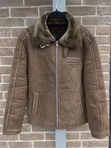 Sheepskin flying jacket - jacket, brown