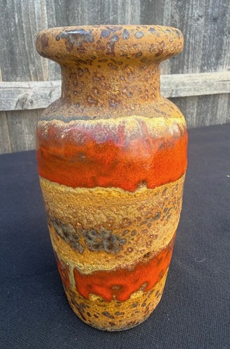 Vintage fat lava vase made - fat,