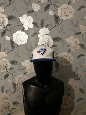 Vintage White And Blue Toronto Bluejays Baseball Cap Mlb Rookie League