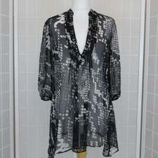M&S Kaftan Size 8 Black White