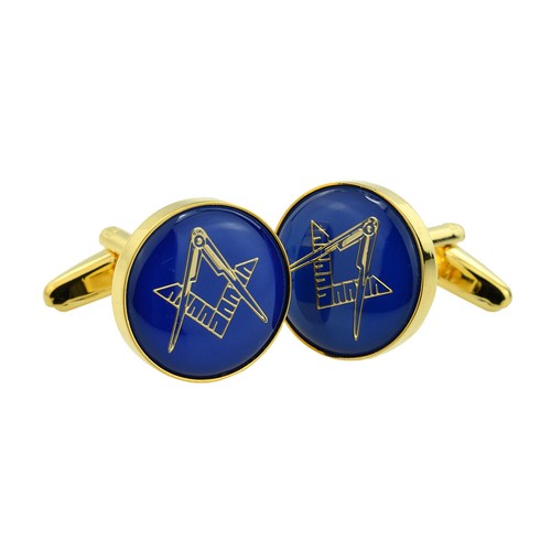 Gold plated dark blue masonic - dark,