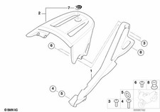 BMW R1150R LUGGAGE CARRIER, WHITE ALUMINIUM OEM number 46 54 7 654 765