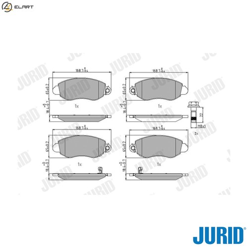 Brake pad set disc - set,