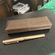 Parker Ball Point Pen With Gold Bark Finish In Vgc