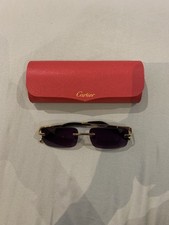 Cartier Glasses Purple Lens, Gold Frame With Boxes
