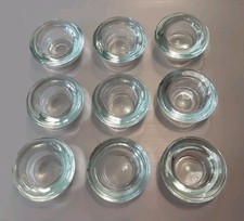 Clear Glass Tea Light Holder Set Of 9 Round Tealight Candle Holder Votive Candle