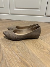 Bottero Beige Nude Leather Flat Shoes Size Uk 4/ Eu 37