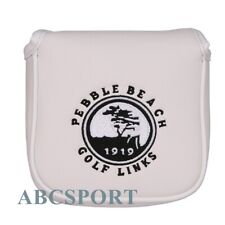 Golf Square Mallet Center Shaft Putter Head Cover Pebble Beach Design Magnetic