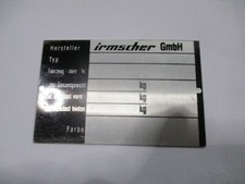 Type Plate Opel Sign GT Astra Omega Calibra Irmscher Manta Classic Car S74 S92