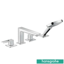 Hansgrohe Metropol Loop Handle Chrome 4-Hole Rim-Mounted Bath Mixer Tap