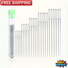 Sewing Needles Large Eye Sharp Point 25P Hand Sewing Embroidery Stitching Needle