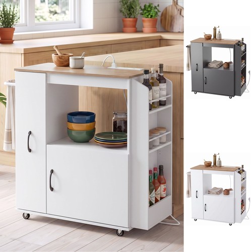 Kitchen trolley wheels - on,
