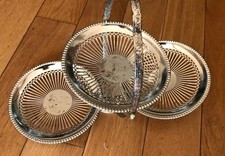 VINTAGE FOLDING CAKE STAND 3 TIER  AFTERNOON TEA STAND (Cage 4)