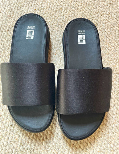 Fitflop black slider - black, sandals