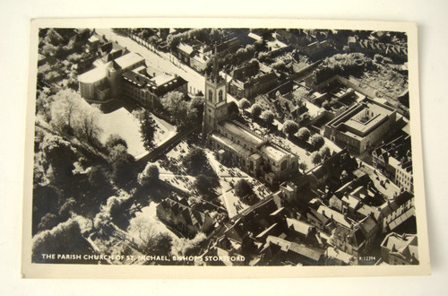 Vintage rppc aerial view - vintage,