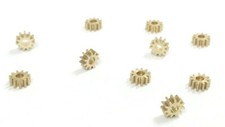 HORNBY S2290 11 TEETH BRASS 3 POLE RINGFIELD TRAIN MOTOR SPUR GEAR COG 10pk