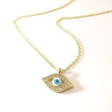 Evil Eye Pendant,  Gold Plated