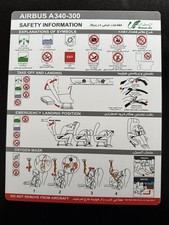 Mahan Air A340-300 Safety Card