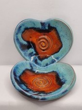 2 Studio Pottery Heart Shaped