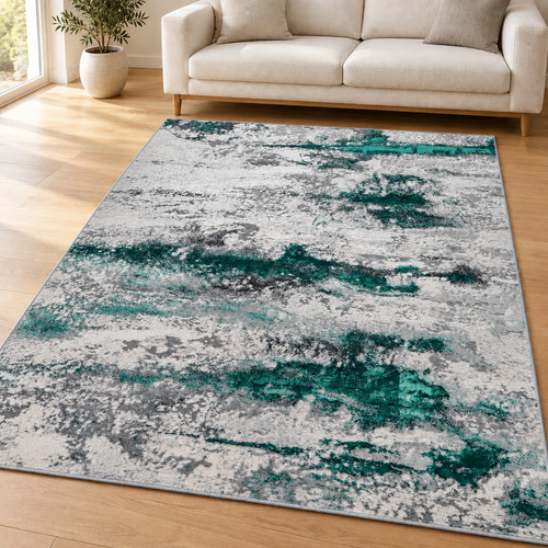 Contemporary abstract area rug - contemporary,