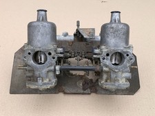MGB TWIN SU HIF4 CARBURETTORS ON MANIFOLD WITH LINKAGES & SPACERS /FZX1229 CARBS