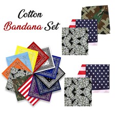 12/18pcs Bandana Set Printed