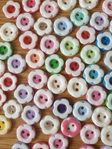 Flower resin buttons size - flower,