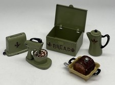 Dolls house 1940s style vintage kitchen accessories metal in 1/12th scale  