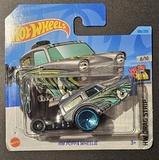 Hot Wheels Poppa Wheelie, Robin Reliant, Grey, HW Drag Strip, 2023 Hotwheels 