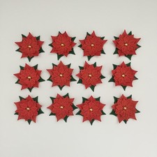 12 Red POINSETTIA Christmas