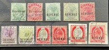 Malta QV & EVII 11 x REVENUE overprints used - E1139