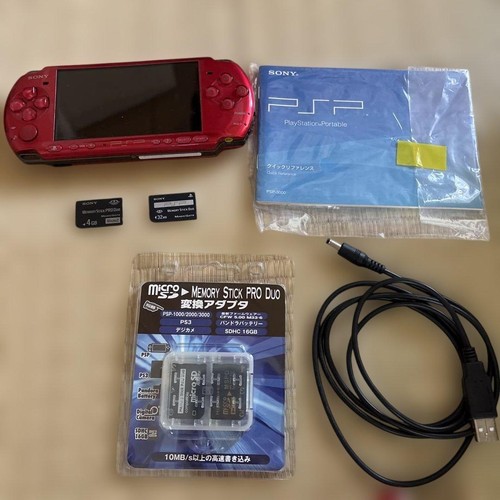 Sony psp 3000 red console - sony, psp-3000