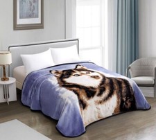 3D Animal Print Super Soft Faux Fur Fleece Blanket Sofa / Bed Throw in 2 Sizes