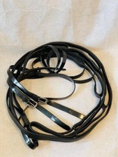 Clearance New Pair of Ladder reins 10, 12 & 14 feet long in Black Biothane