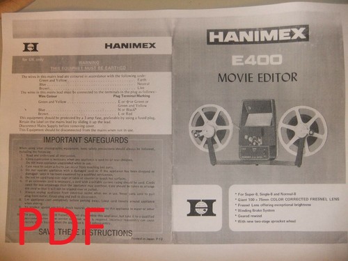 Instructions cine movie editor
