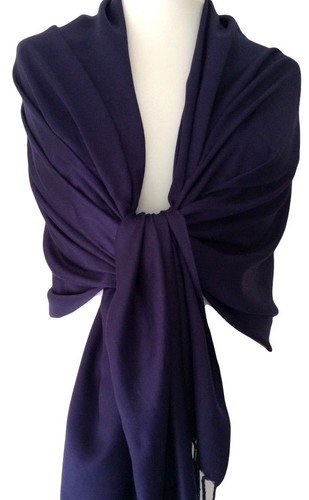 Navy pashmina wrap dark blue - dark,