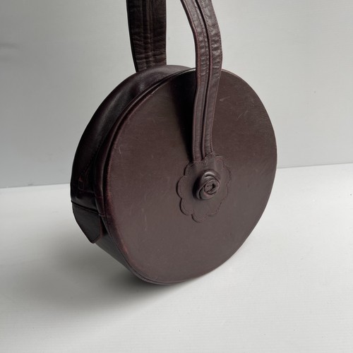 Vintage burgundy leather bag