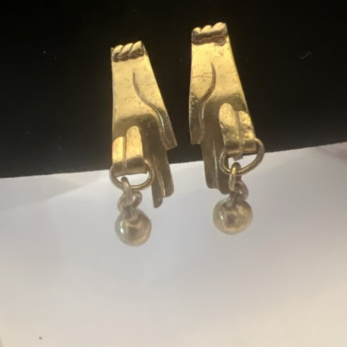 Vintage gold screw earrings - screw,